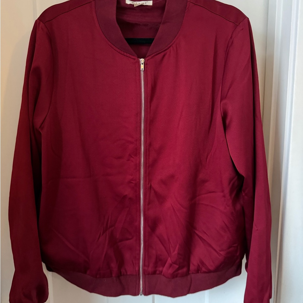 Miami Deep Red Bomber Jacket